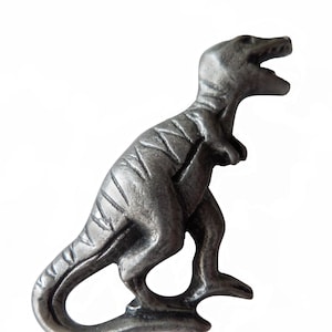 T-Rex Tyrannosaurus Rex Dinosaur Pewter Pin Badge - Hand Made in The United Kingdom