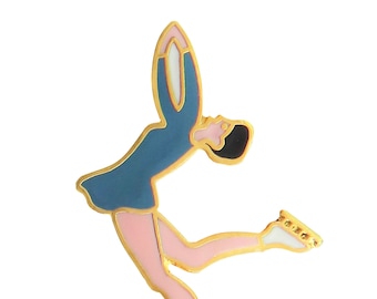 Ice Skater Figure Skating Pin Badge