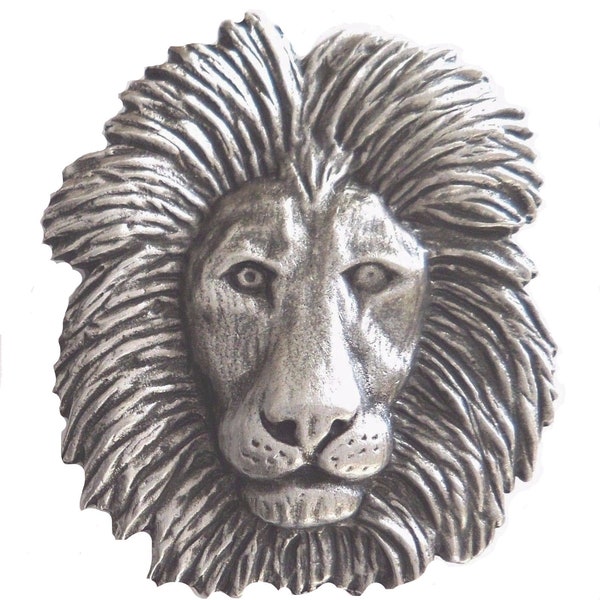 Lion Pewter Brooch - Hand Made in The United Kingdom