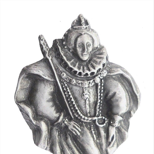 Elizabeth I Pewter Brooch - Hand Made in The United Kingdom