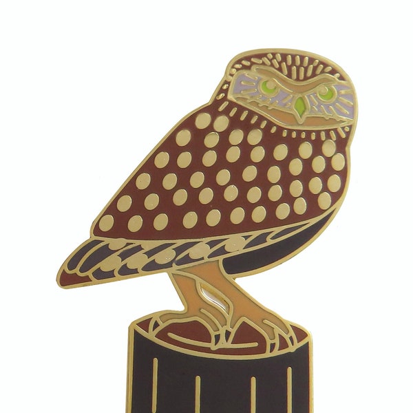 Insigne d’épinglette d’oiseau Little Owl