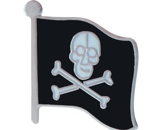 Pirate Skull & Crossbones Jolly Roger Pin Badge