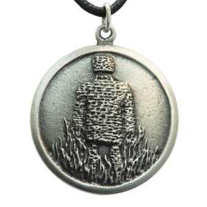 Wicker Man Pagan Pewter Pendant Necklace - Hand Made in The United Kingdom