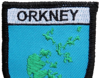 Orkney Arcaibh Map Scotland Embroidered Patch