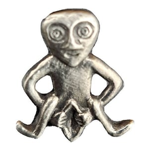 Shella Na Gig Pewter Pin Badge - Hand Made in The United Kingdom
