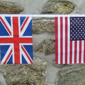 United Kingdom and United States of America Friendship String Flag Bunting - Various Lengths