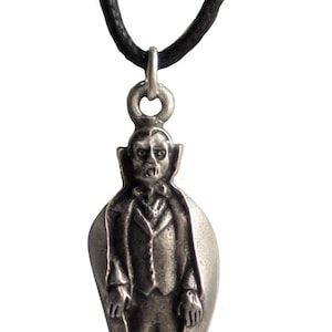 Dracula Gothic Pewter Pendant Necklace - Hand Made in The United Kingdom