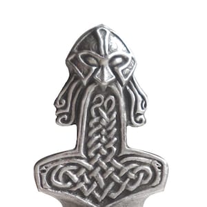 Viking Mjölnir Thor&#39;s Hammer Pewter Bottle Stopper - Hand Made in The United Kingdom