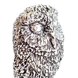 Barn Owl Solid Pewter Ornament - Hand Made in Cornwall