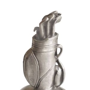 Golf Clubs Bag Caddy Caddie Pewter Bottle Stopper - Hand Made in The United Kingdom
