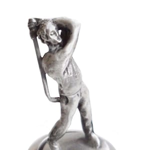 Golf Golfer Pewter Bottle Stopper - Hand Made in The United Kingdom