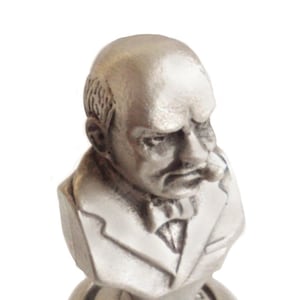 Sir Winston Churchill Pewter Bottle Stopper - Hand Made in The United Kingdom