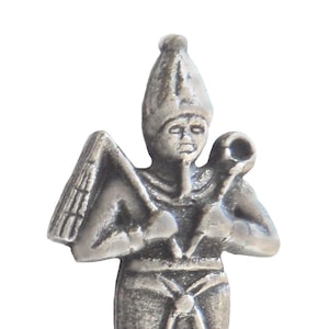 Osiris Egyptian God of the Life Death & Resurrection Pewter Pin Badge - Hand Made in The United Kingdom