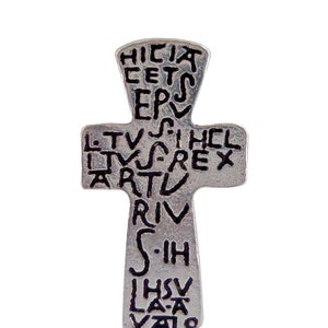 King Arthur&#39;s Cross Glastonbury Abbey Solid Pewter Ornament - Hand Made in Cornwall