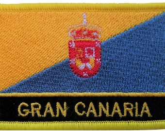 Gran Canaria Flag Rectangular Embroidered Patch