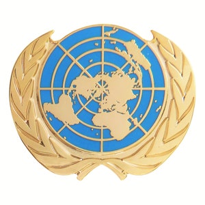 United Nations UN Flag Emblem Pin Badge