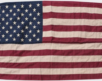 United States of America USA Fully Sewn Hanging Cotton Flag - 150cm x 100cm - 6 Eyelets