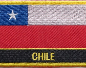 Cypress Collectibles - Chile Flag Patch - Premium Embroidered Appliqué