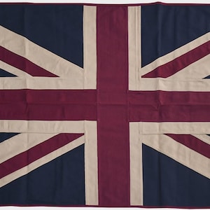 Union Jack Aged & Vintage Look Fully Sewn Cotton Flag - 150cm x 75cm - 2 Eyelets