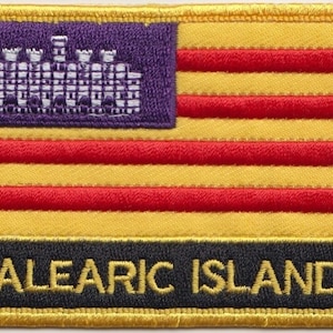 Balearic Islands Flag Rectangular Embroidered Patch