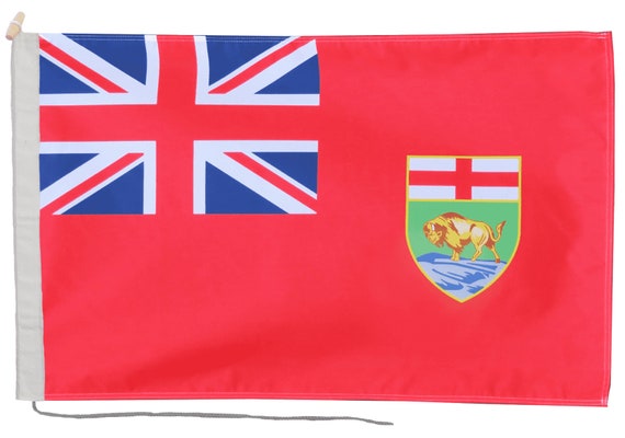 Manitoba Flag With Eyelets or Rope and Toggle Hand Made in the UK 