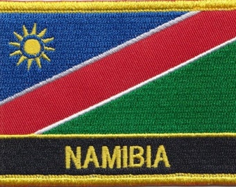 Namibia Flag Rectangular Embroidered Patch