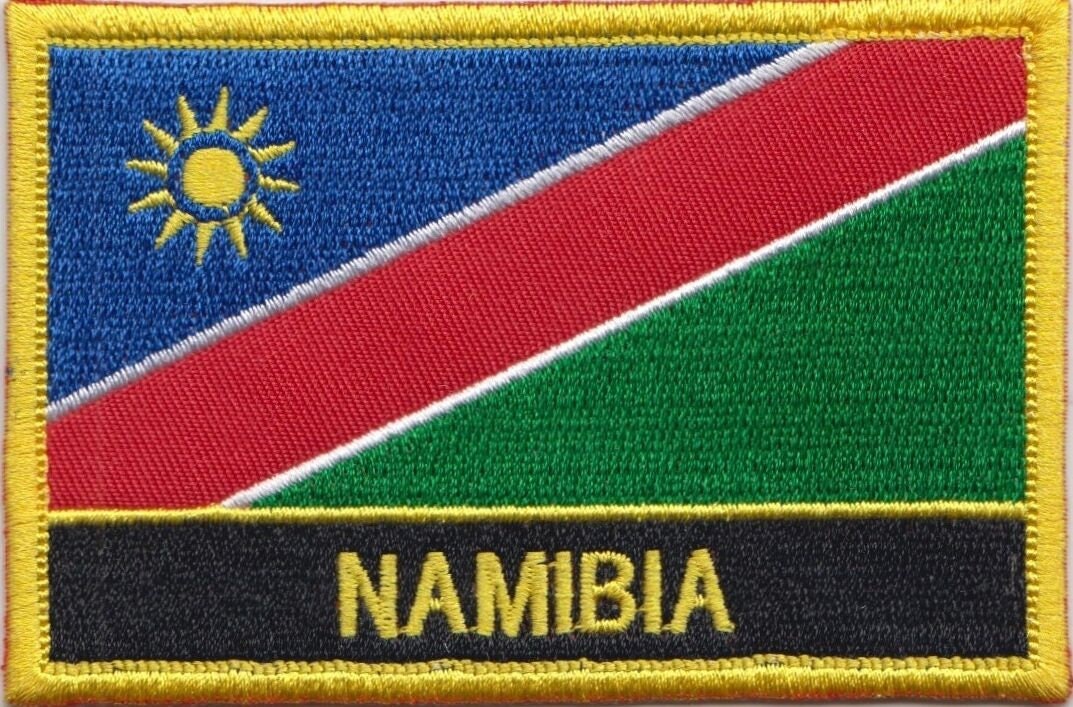 Toppa termoadesiva con bandiera della Namibia, da cucire sui vestiti, in Sudafrica africana, ricamata