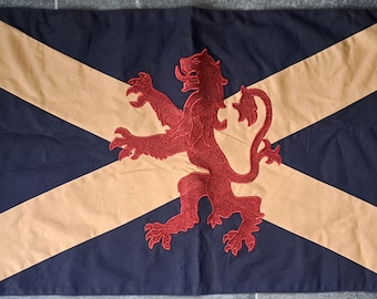 Drapeau d'Ecosse 100 x 50 cm entièrement cousu au look vintage - 4 oeillets