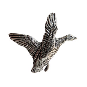 Mallard Duck Pewter Pin Badge - Hand Made in Cornwall