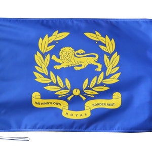 British Army Flag - King&#39;s Own Royal Border Regiment - Hand Made in the UK - Various Sizes