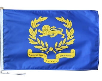 British Army Flag - King's Own Royal Border Regiment - Hand Made in the UK - Various Sizes