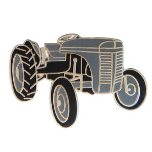 Grey Tractor Pin Badge