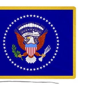 United States Presidential Flag with Eyelets or Rope and Toggle - Hand Made in the UK