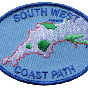 South West Coast Path Devon Cornwall Embroidered Patch