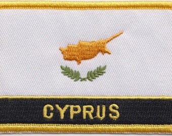 Cyprus Flag Rectangular Embroidered Patch