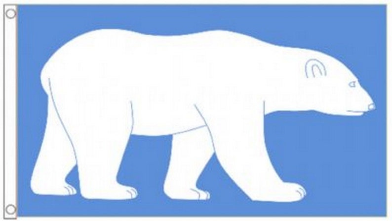 Белый медведь шаблон для вырезания Cambio Climático Bandera oso polar 5'x3' Bandera Etsy