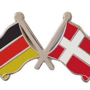 Germany and Denmark Flag Friendship Pin Badge