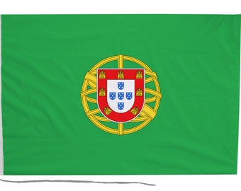 Portugal Presidential Flag with Eyelets or Rope and Toggle - Hand Made in the UK