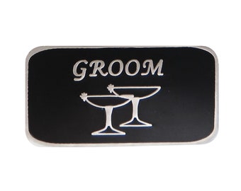Groom Wedding Pin Badge