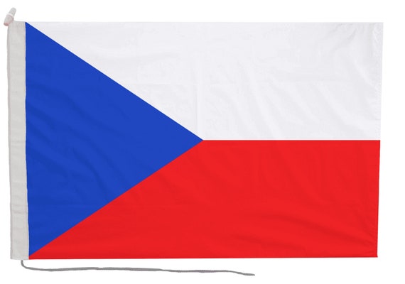 Czech Republic Flag With Eyelets or Rope and Toggle Hand Made in the UK 