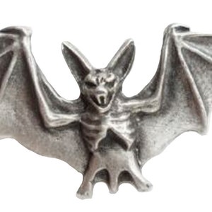 Vampire Bat Pewter Brooch - Hand Made in The United Kingdom