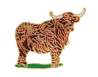Highland Cow Pin Badge