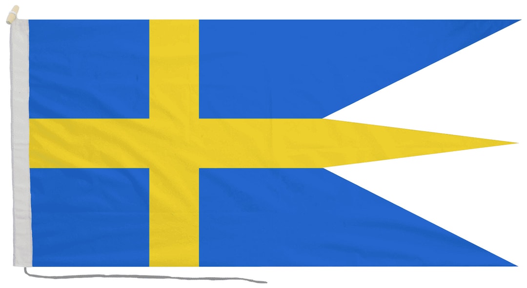 Sweden Naval Ensign Flag With Eyelets Or Rope And Toggle Hand Made In sweden-naval-ensign-flag-with-eyelets-or-rope-and-toggle-hand-made-in