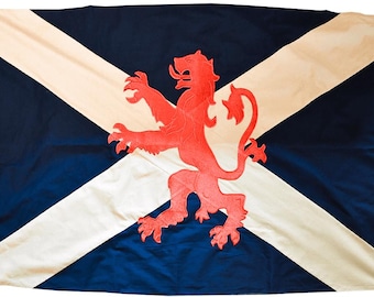 Scotland Lion Fully Sewn Large Cotton Flag - 150cm x 100cm