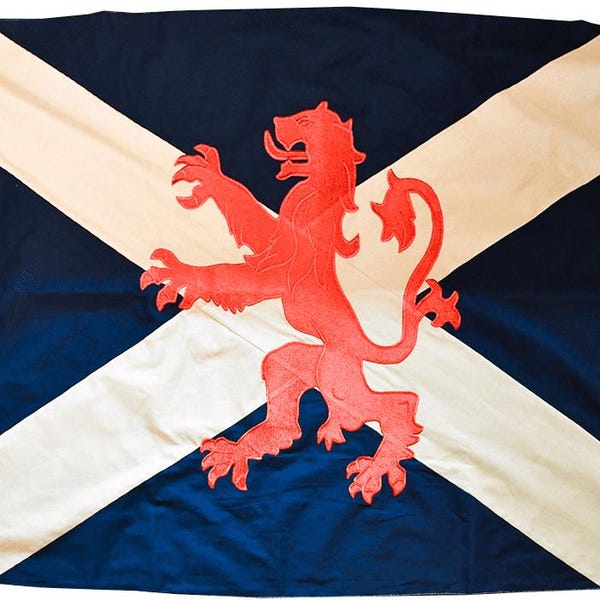 Scotland Lion Fully Sewn Large Cotton Flag - 150cm x 100cm