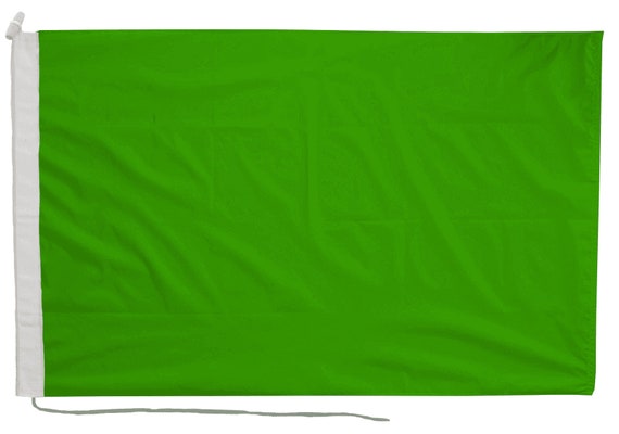 Plain Green Flag With Eyelets or Rope and Toggle Hand Made in the UK 