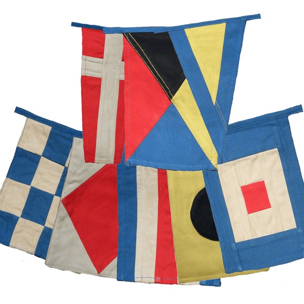 Vintage Nautical Signaling Flags Etsy