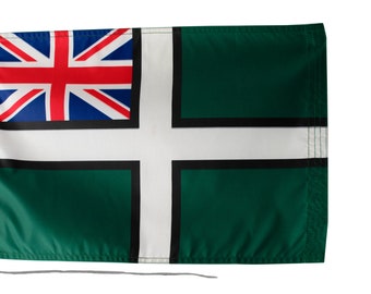 Devon Ensign Flag With Rope and Toggle 18" x 12" (45 x 30cm) - EXCLUSIVE