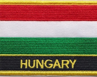 Hungary Flag Rectangular Embroidered Patch