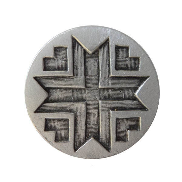 Auseklis Latvian God of the Morning Star Pewter Pin Badge - Hand Made in The United Kingdom